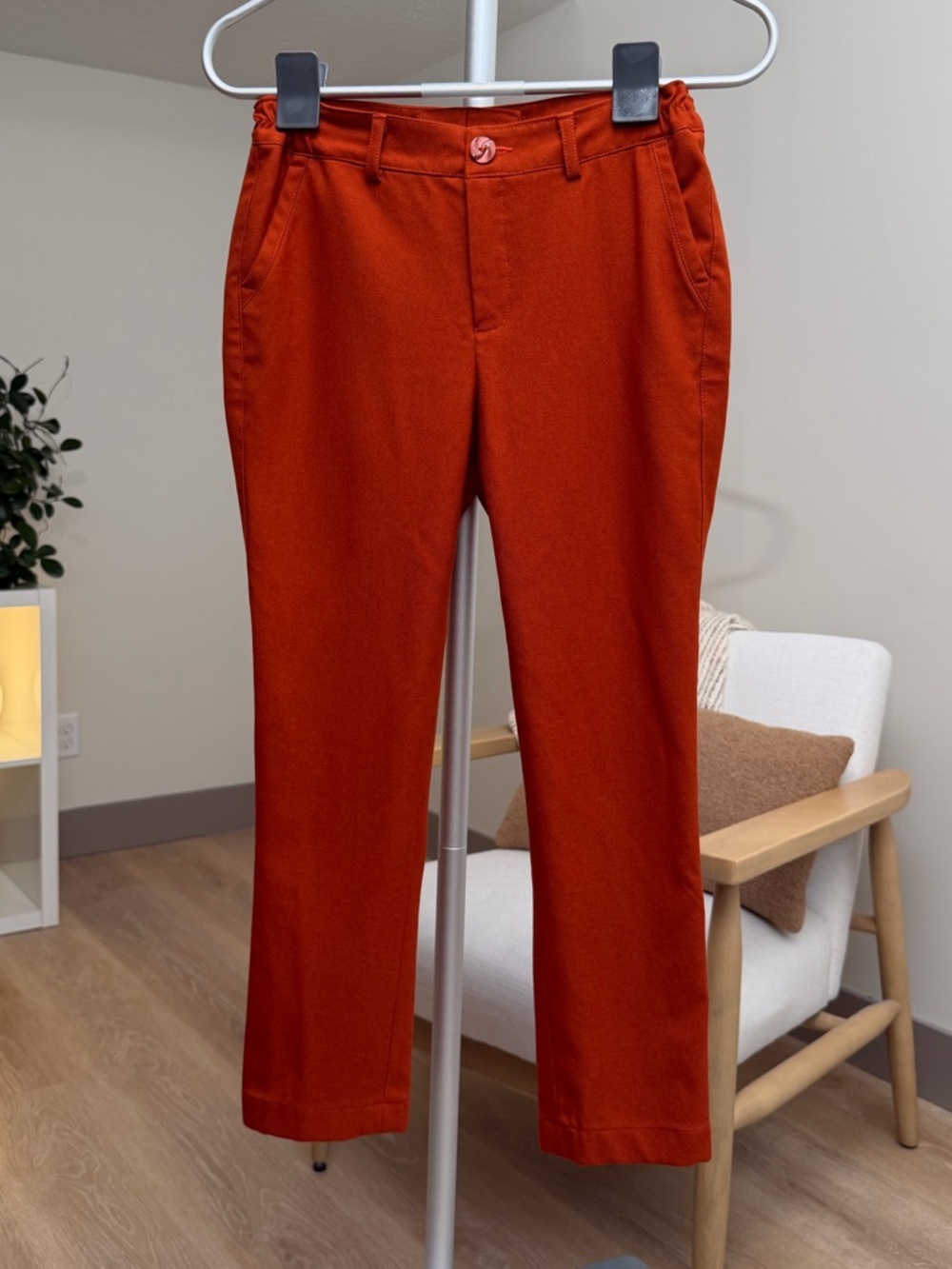 Women’s | High Rise Ankle Pants, Rust Orange | Size 0